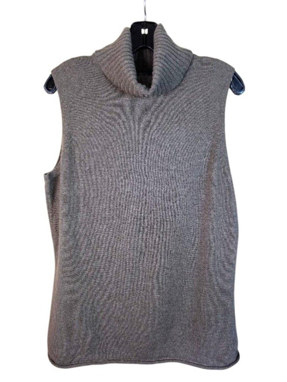 Lafayette 148 XL 100% Cashmere Sleeveless Turtleneck Sweater Taupe NWT
